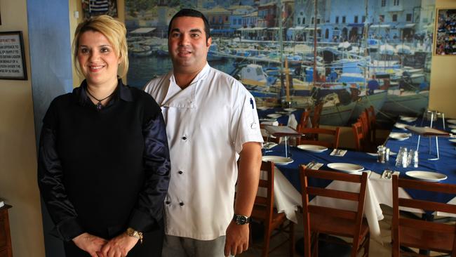 The Olive Greek Restaurant owner Sam Foustanis with sister Maria