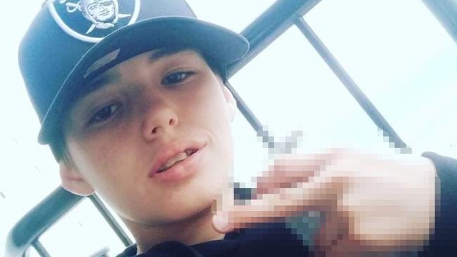 Bradley Smith, 14, was killed after an alleged stolen car slammed into a tree on Pease St, Manoora on February 14, 2022. Picture: Facebook