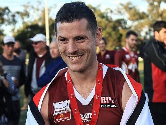 Whitehorse Pioneers captain Maverick Gleed after the Eastern Football League (EFL) Division 4 grand final. Picture: Davis Harrigan