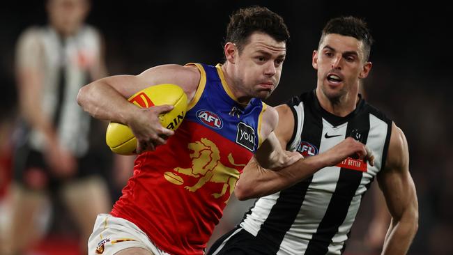 Lachie Neale and the Lions midfielders cannot allow Collingwood to control stoppages and score from them. Picture: Michael Klein