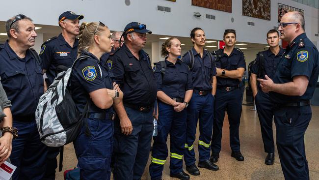 17 members of the Northern Territory Fire and Emergency Service have been sent to Western Australia to assist with a number of wildfires burning south of Perth for more than a week. Picture: Pema Tamang Pakhrin