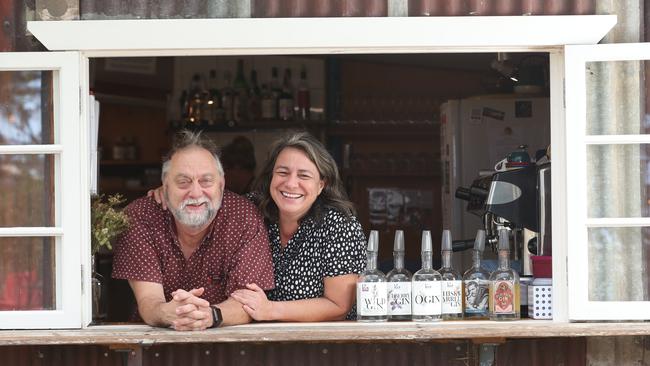 KIS owners Jon and Sarah Lark at their Kangaroo Island business. Picture: Tait Schmaal