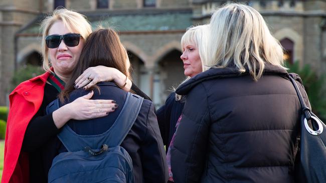 Parents and students at Presentation College Windsor were left distraught when the school announced its shock closure. Picture: Sarah Matray