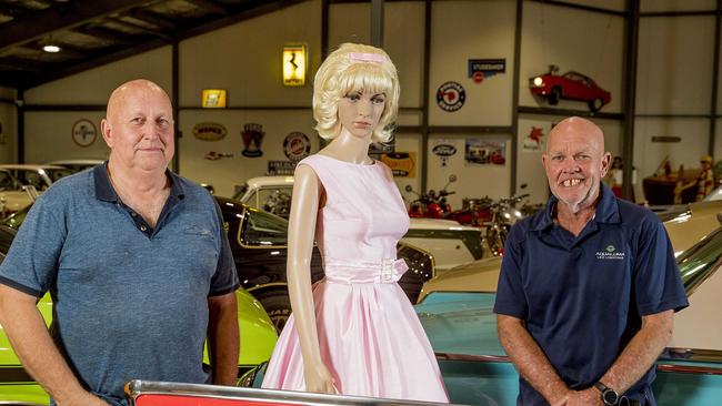 Gold Coast brothers Carl and Grant Amor inside the Gold Coast Motor Museum. Picture: Jerad Williams