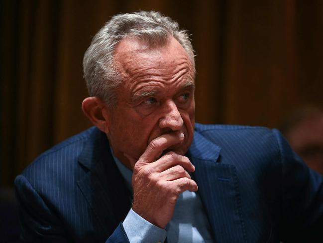 US Secretary of Health and Human Services nominee Robert F. Kennedy Jr. listens as President Donald Trump holds a cabinet meeting at the White House in Washington, DC, on February 26, 2025. (Photo by Jim WATSON / AFP)