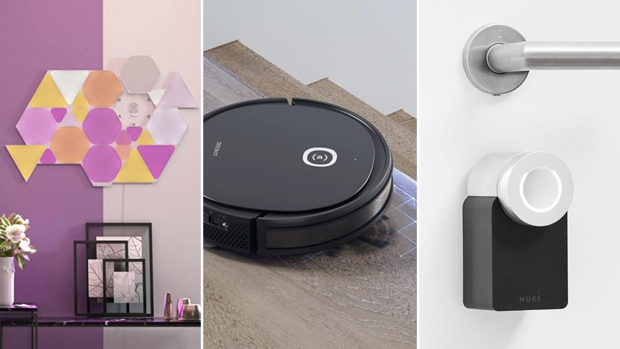 From security to communication; to lighting and cleaning, there's a smart home device upgrade your home with. Image: Nanoleaf, ECOVACS, Nuki.