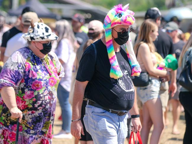 Punters enjoying day two of the Royal Darwin Show. Picture: Glenn Campbell