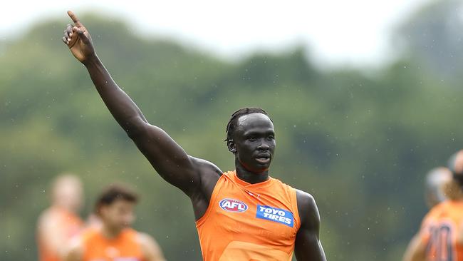 Leek Aleer during the GWS Giants training session on March 20, 2024. Photo by Phil Hillyard(Image Supplied for Editorial Use only - Phil Hillyard  **NO ON SALES** - Â©Phil Hillyard )