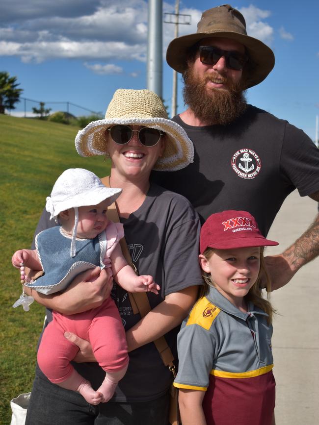 Kaity, Tyron, Frankie and Macey Mangold at the Sunshine Coast Rugby League Finals 2022.