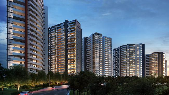 Artist impressions of the new Skyview residential development by Toplace.