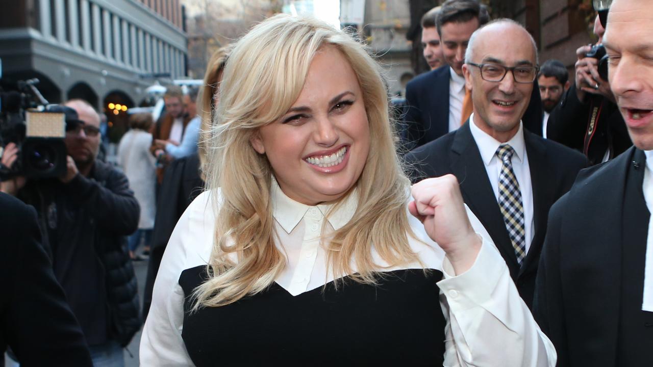 Rebel Wilson leaves the Victorian Supreme Court after winning her case in June last year. Picture: AAP Image/ David Crosling