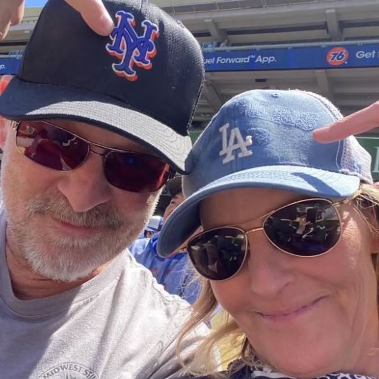 Hunt and her actor boyfriend Jeffrey Nordling are avid baseball fans. Picture: Instagram