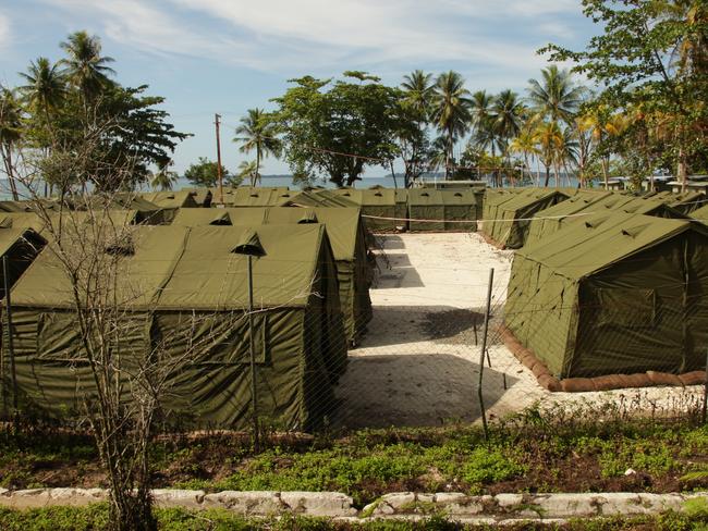 A picture provided by the Australian Department of Immigration of facilities at Manus Island.