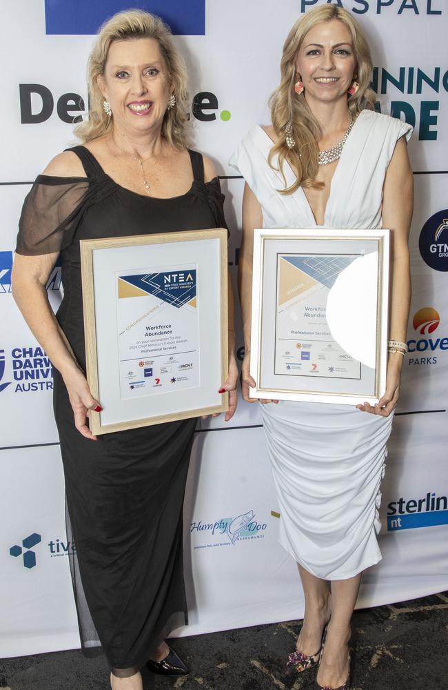 Claire Maradani and Megan Holzfeind from Workforce Abundance, Winner of 2024 NT Export Award for Professional Services.