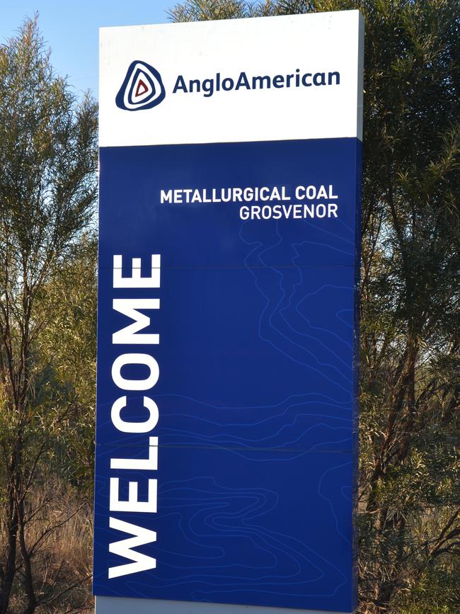 The entrance to the Anglo American Grosvenor mine site. Picture: Tony Martin