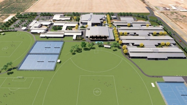 Artists' impressions of the new $104 million super school at Angle Vale. Picture: Supplied