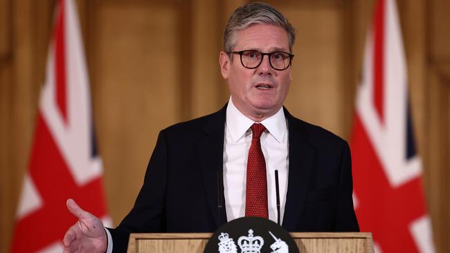 Britain's Prime Minister Sir Keir Starmer has held a crisis meeting with British police chiefs over the violent unrest. Picture: WPA Pool/Getty Images