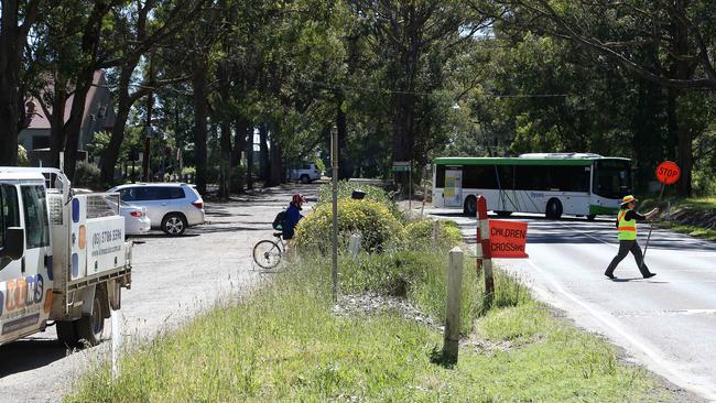 Kinglake West Primary School is calling for urgent safety upgrades to the crossing on Whittlesea-Kinglake Rd. Picture: George Salpigtidis