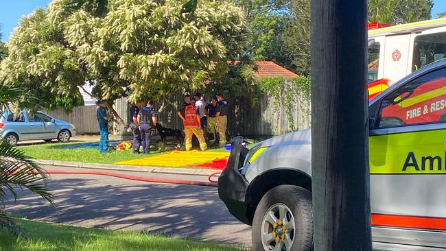 Multiple fire crews were called to a house fire in Buderim on Tuesday afternoon. Photo: Jorina Maureschat