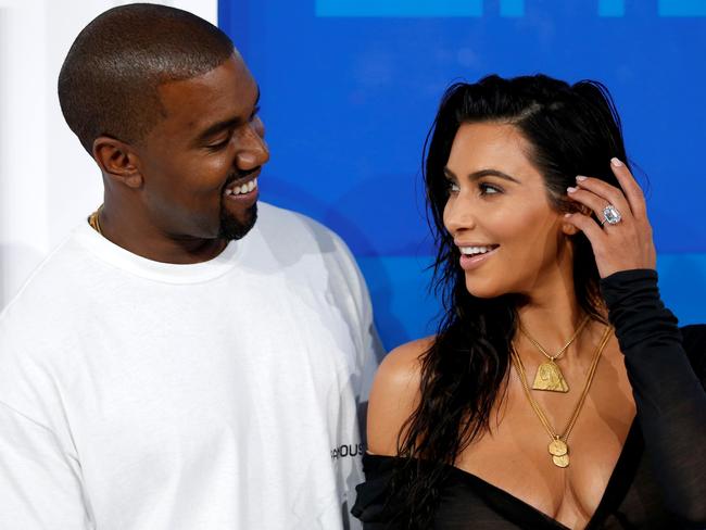 Kim Kardashian and Kanye West have said they want a large family.  Picture:  Supplied