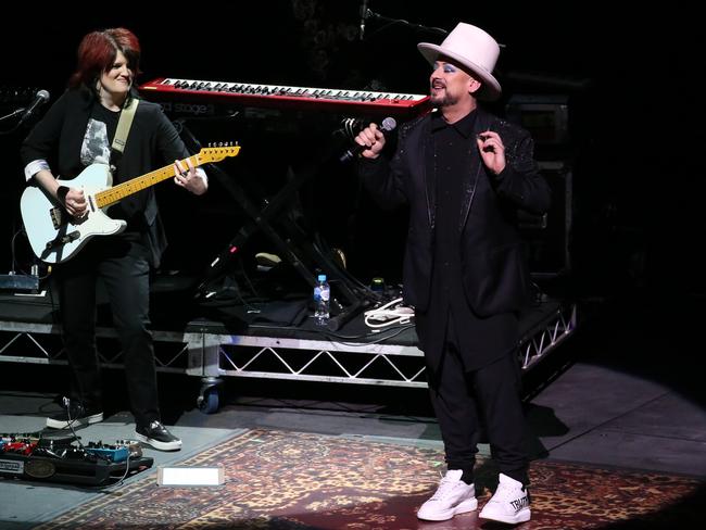 Culture Club frontman Boy George stunned fans in Sydney. Picture: Richard Dobson
