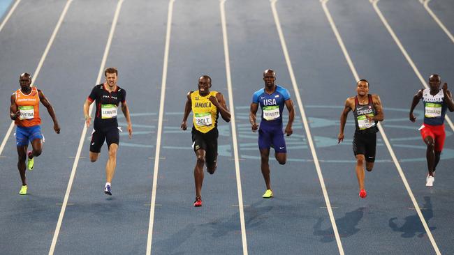 Usain Bolt of Jamaica wins the gold medal in the 200m final at the Rio 2016 Olympic Games. Picture: Brett Costello