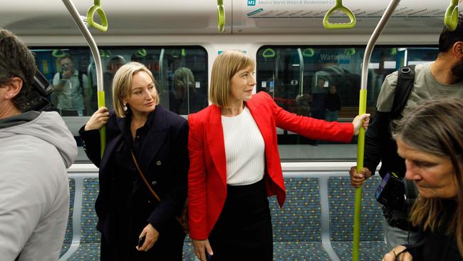 The government and operators have repeatedly reminded travellers to hand on, ads the new trains stop and takeoff quickly. Picture: NewsWire / Max Mason-Hubers