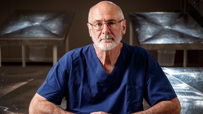 Senior forensic pathologist Roger Byard has dealt with a lot of death. Picture Matt Turner.