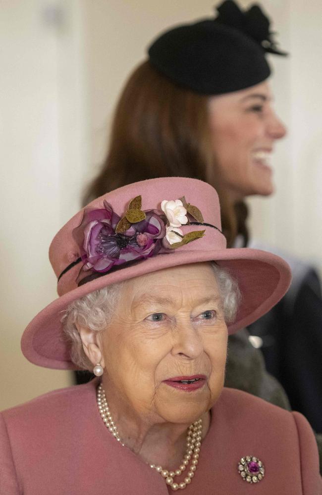 The Queen and Kate. Picture: AFP