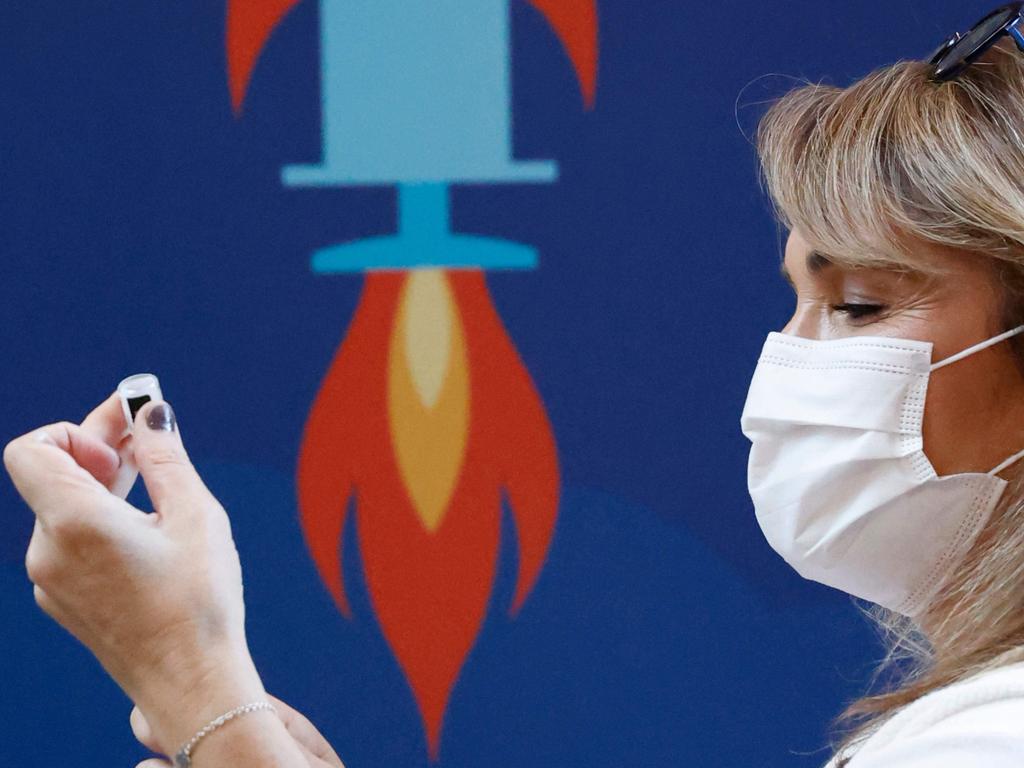 A medical worker prepares a dose of COVID-19 vaccine. Picture: AFP