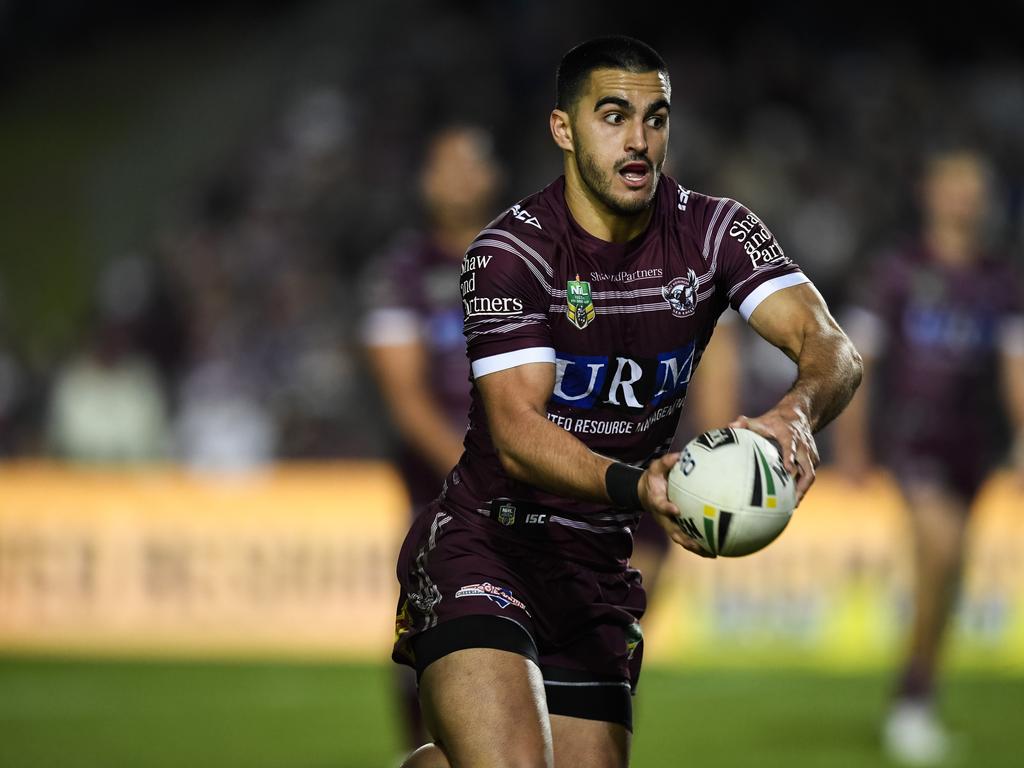 Wright made his NRL debut for the Manly Sea Eagles in 2018. Picture: NRL Imagery
