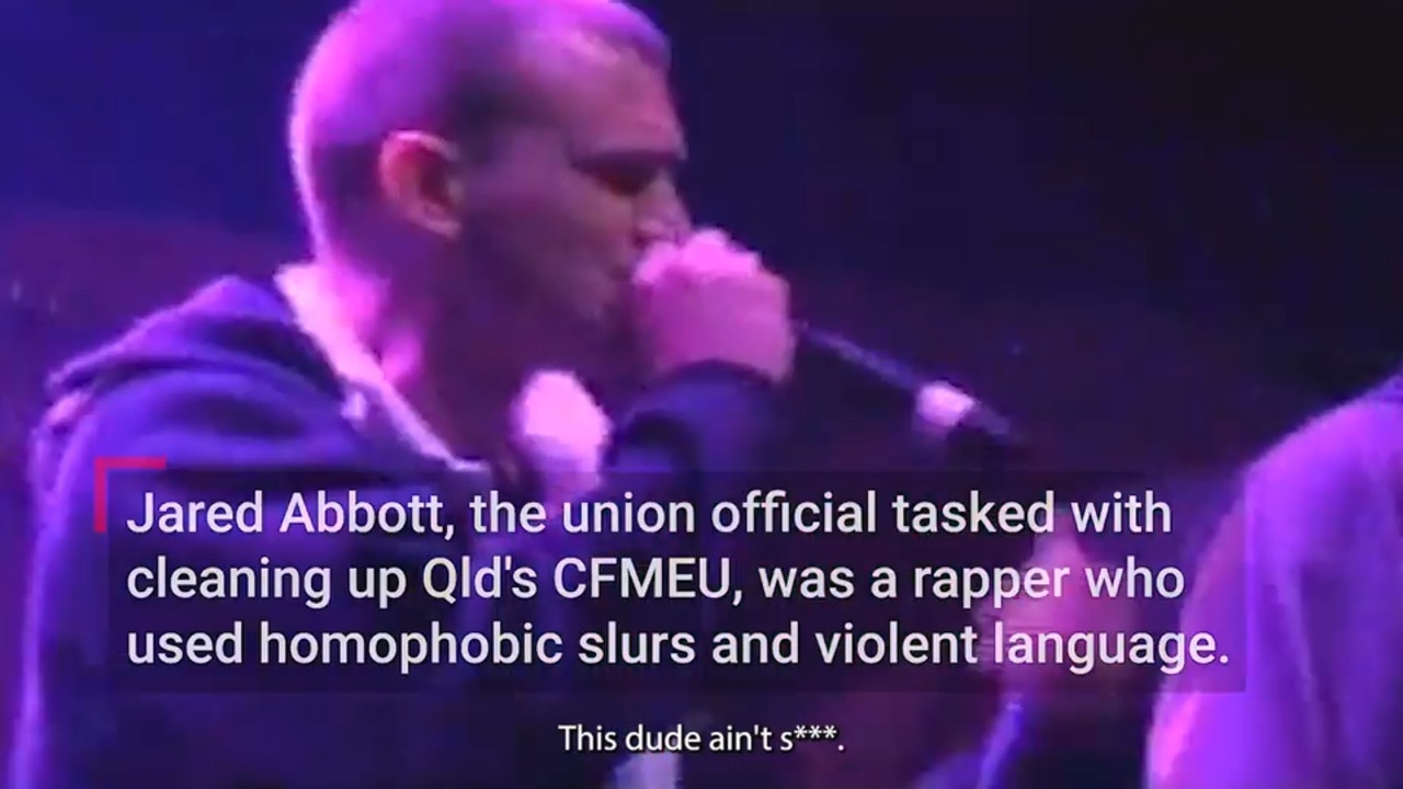 CFMEU official performs homophobic battle rap