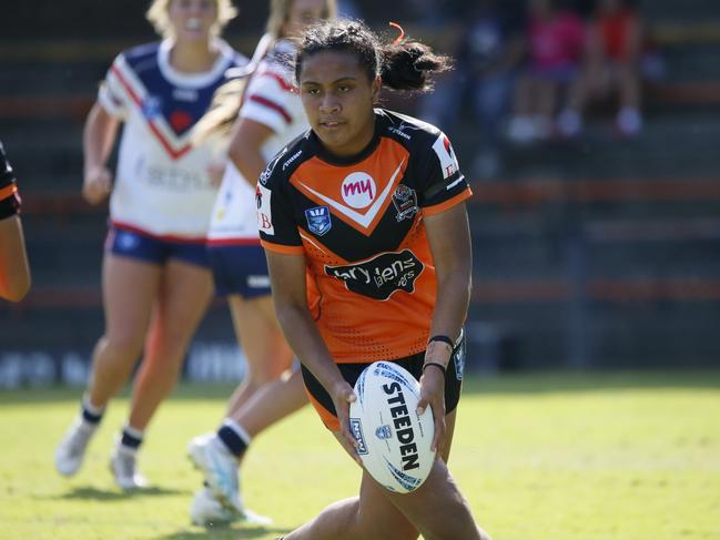 AgnewsFaaui has a golden boot for the Tigers. Picture: Warren Gannon Photography