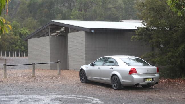 A second crime scene at a toilet block in Wesburn. Picture: David Crosling