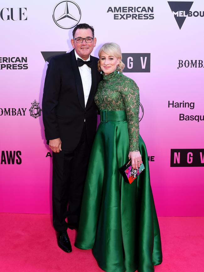 Premier Daniel Andrews and wife Catherine. Picture: Josie Hayden