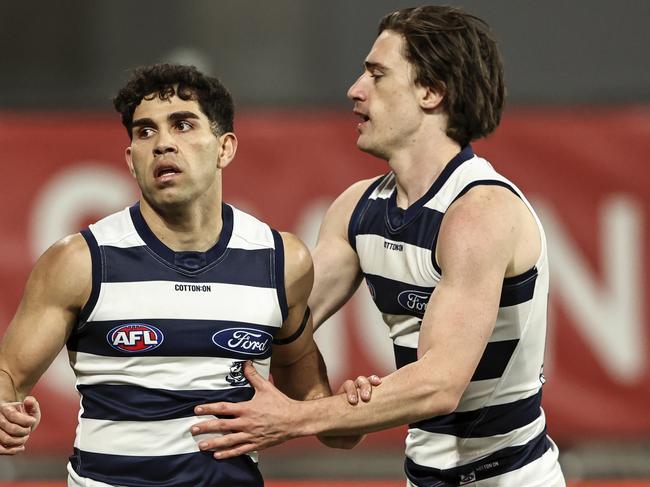 The Cats’ smalls cause many problems. Picture: Martin Keep/AFL Photos via Getty Images