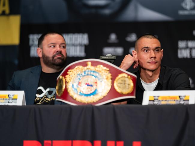 Matt Rose, Tim Tszyu at press conference.