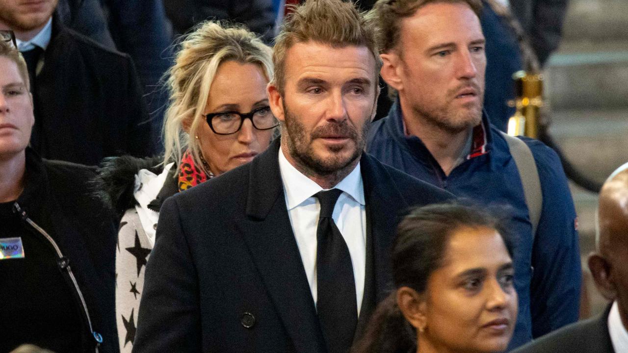 David Beckham waited more than 12 hours in the queue. Picture: Roger Harris/UK Parliament/AFP