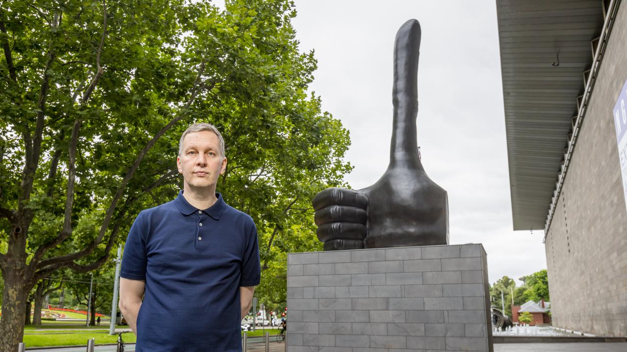 NGV buys 7m tall David Shrigley thumbs up sculpture | The Australian