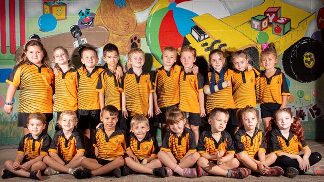 BEES CREEK PRIMARY SCHOOL: A2. BACK ROW (L-R): Maya Stanton, Hazel James, Rhys Stedman, Maxwell Bauer, Riley Baker, Jackson Killman, Darcy O’Reilly, Lorelai Atkins, Scarlett Moffatt, Allira Politch. FRONT ROW (L-R): Lila Moss, Brooklyn Smidt, Kai Gust, Hunter Coote, Aubrey Schmidt, Damian McDonnell, Ava Sniegowski, Chevelle Graham. Absent: Leo Laruffa, Lillian Wright