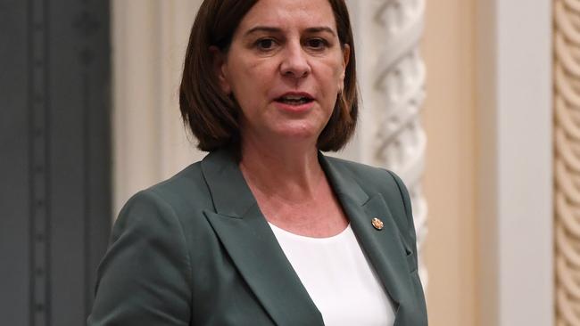 BRISBANE, AUSTRALIA - NewsWire Photos - MARCH 24, 2021.Queensland member for Nanango and former opposition leader Deb Frecklington responds to a motion Premier Annastacia Palaszczuk moved to support all women around Queensland and their right to be safe.Picture: NCA NewsWire / Dan Peled