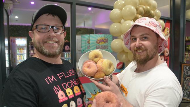 OMG Decadent Donuts Toowoomba franchise owners Robert Gillis (right) and Rob Sampson have officially moved to a bricks and mortar store inside the Australia Arcade in the CBD.