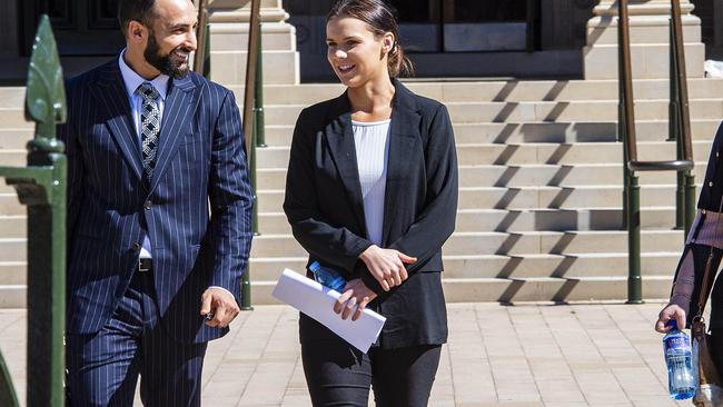 Erin Clayton walks free from court. Picture: Justin Sanson