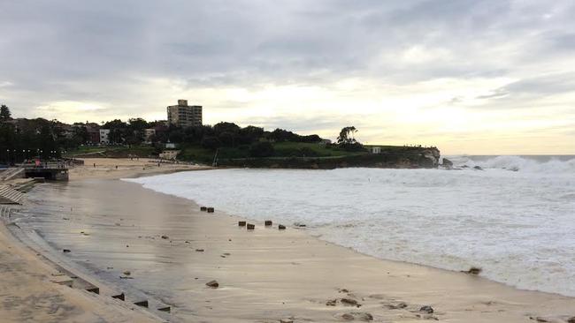 Wild weather has severely damaged Coogee beach and the Surf Life Saving Club. Picture: Randwick City Council