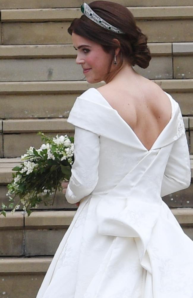 Princess Eugenie of York and her father Prince Andrew, Duke of York arrive for the wedding of Princess Eugenie of York to Jack Brooksbank at St. George’s Chapel on October 12, 2018 in Windsor, England. (Photo by Jeremy Selwyn - WPA Pool/Getty Images)