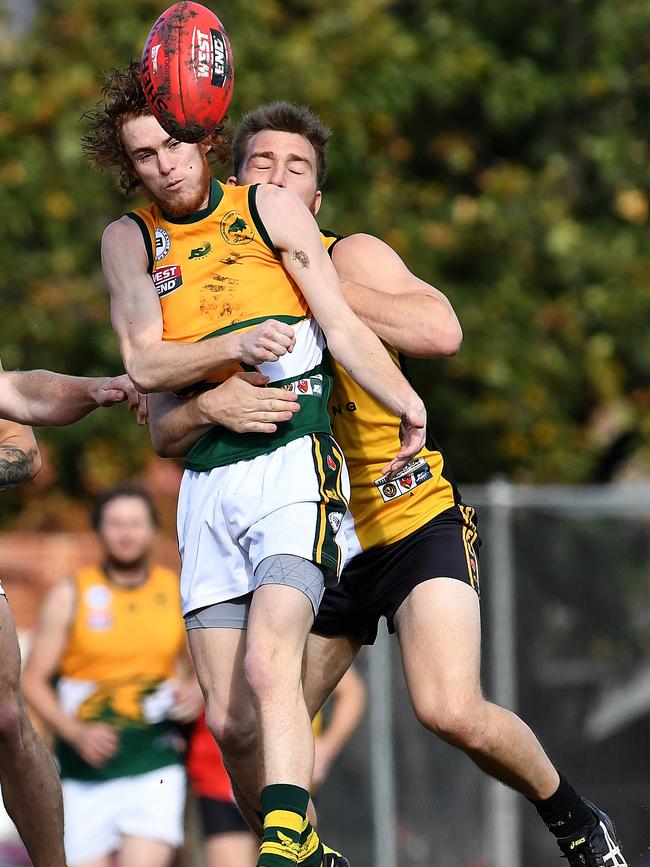 Salisbury North’s Ben Wiles was one of only two Hawks to hit the target. Picture: Tom Huntley