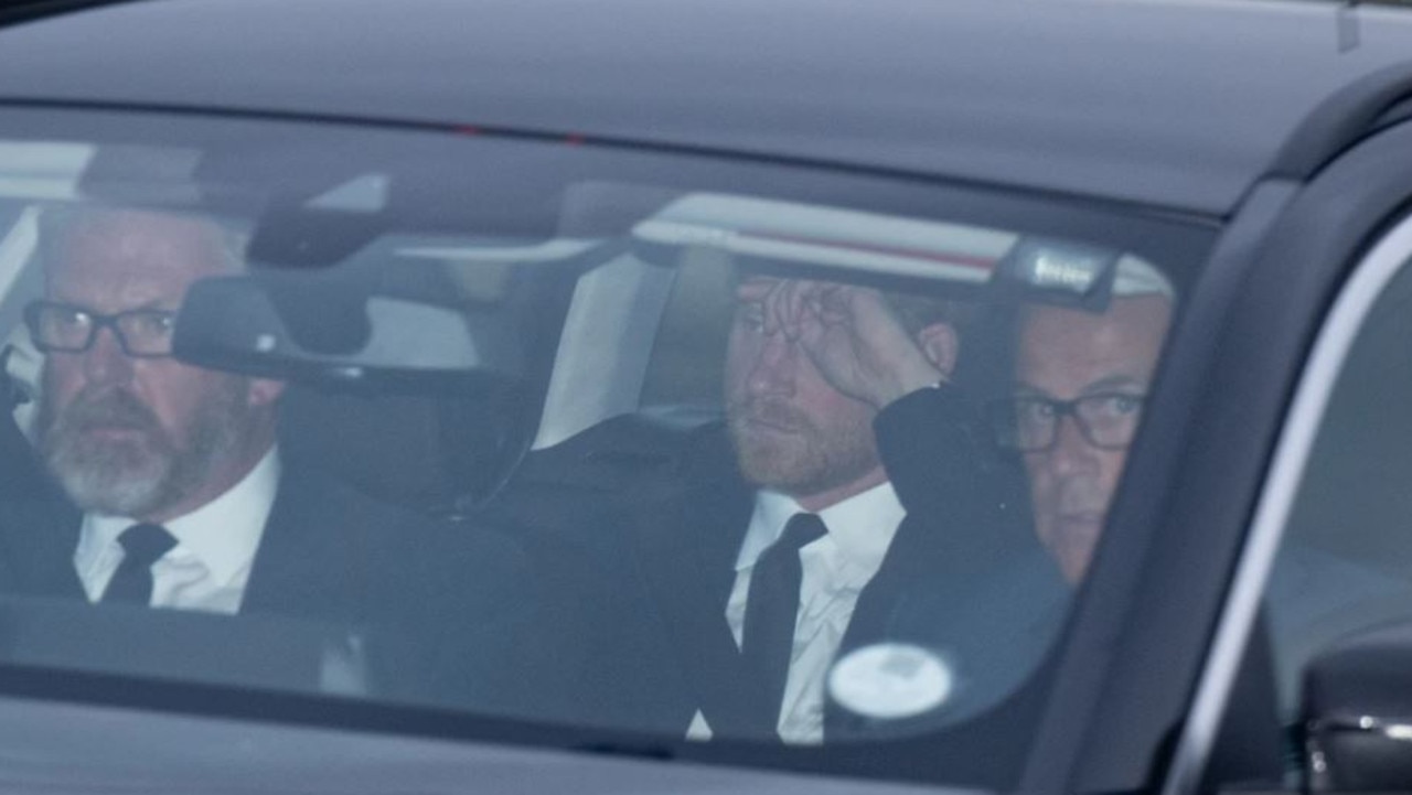 Prince Harry seen leaving Aberdeen Airport for Balmoral. Picture: Michal Wachucik/Abermedia/Australscope