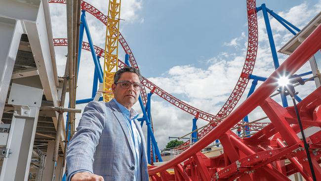 Village Roadshow Theme Parks Chief Operating Officer Bikash Randhawa: “We understand the pressure on governments to protect swimmers through the use of shark control programs.” Picture: Glenn Campbell