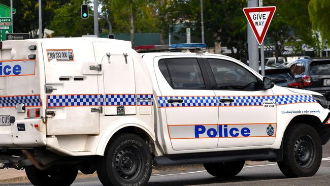 A Queensland Police Service Toyota Paddy Wagon on patrol outside the Ingham Court House and Ingham Police Station on Thursday. Picture: Cameron Bates