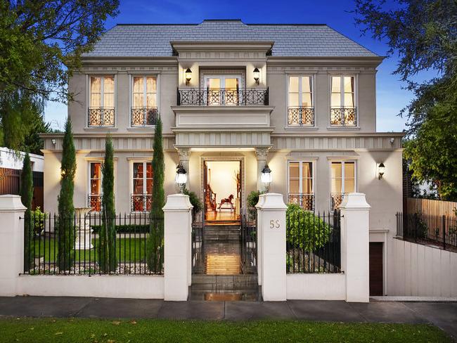 This French provincial home Melbourne’s eastern suburbs has a six-car garage. “A French provincial house never had a double-car garage in the facade,” Melbourne University Professor Philip Goad says. “A French provincial house never had a car.”